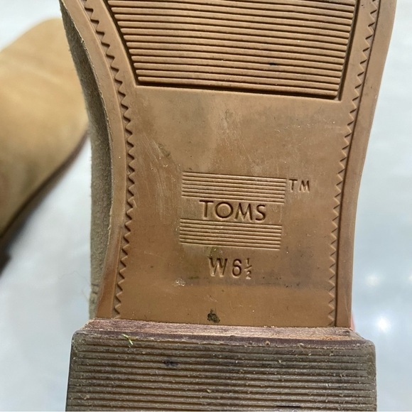 Toms Ella Toffee Suede Chelsea Bootie Ankle Boot Size 6.5 - Picture 5 of 11